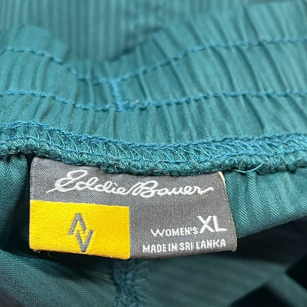 Eddie Bauer XL Teal Pull On Jogger Pants Travel Hiking Active Lightweight Women - Picture 6 of 10